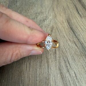 Marquise Cut Faux Diamond Ring